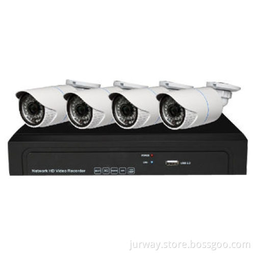 NVR and IPC Home Kit with 1 x 4ch NVR, 4 x 1.0MP IP Camera, HI3518, Supports 4CH 720P/960P/1,080P